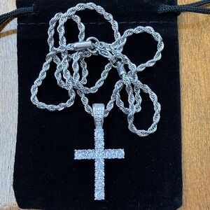 Cross Pendant Necklace With Chain 21”